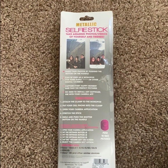 Metallic Selfie Stick “I love you to the moon” - Picture 2 of 3